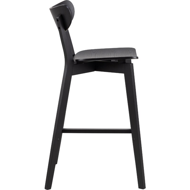 Scandi Černá dubová barová židle Novby 77 cm