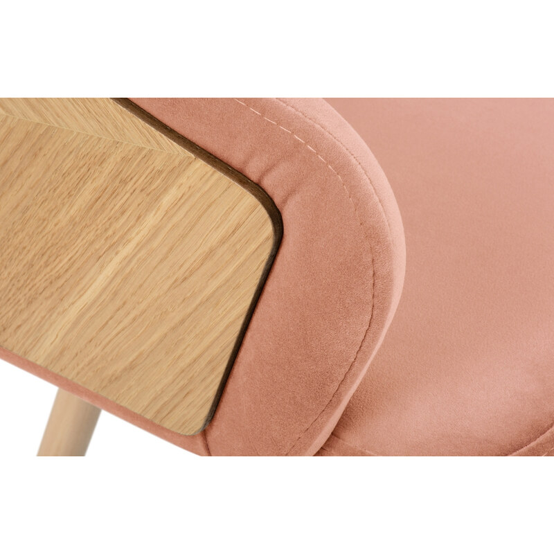 Růžová sametová jídelní židle Windsor & Co Tucan