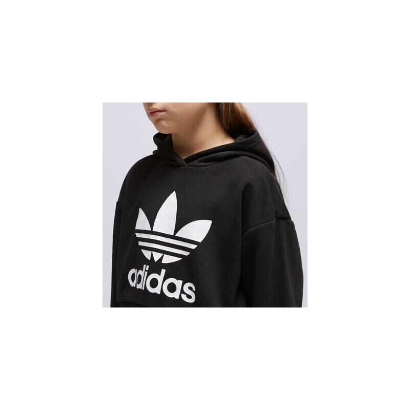 Adidas Mikina S Kapucí Cropped Girl Dítě Oblečení Mikiny IJ9719