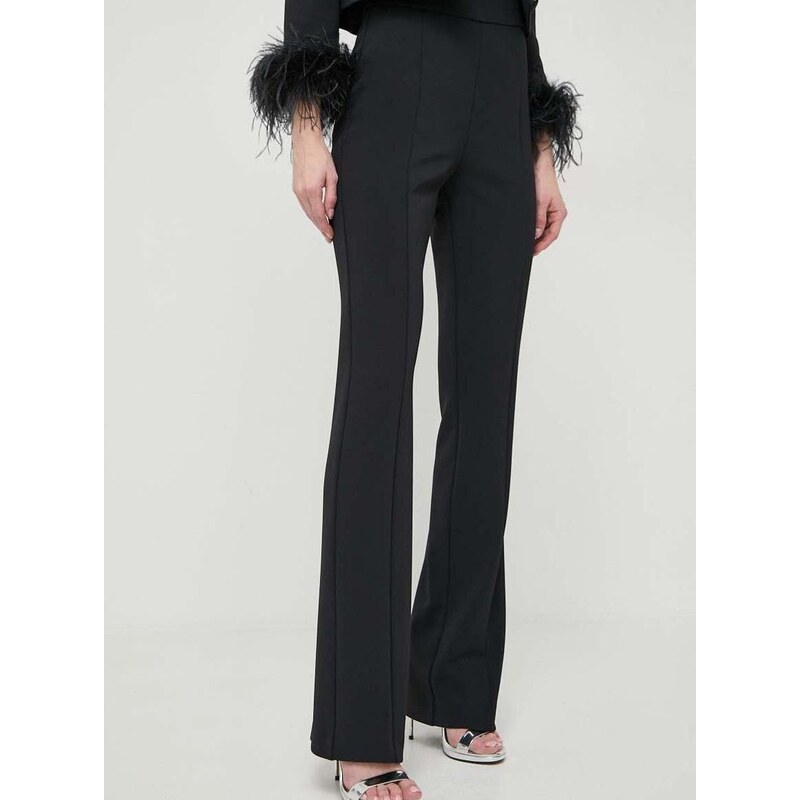 Kalhoty Pinko dámské, černá barva, zvony, high waist, 102851.A0HC
