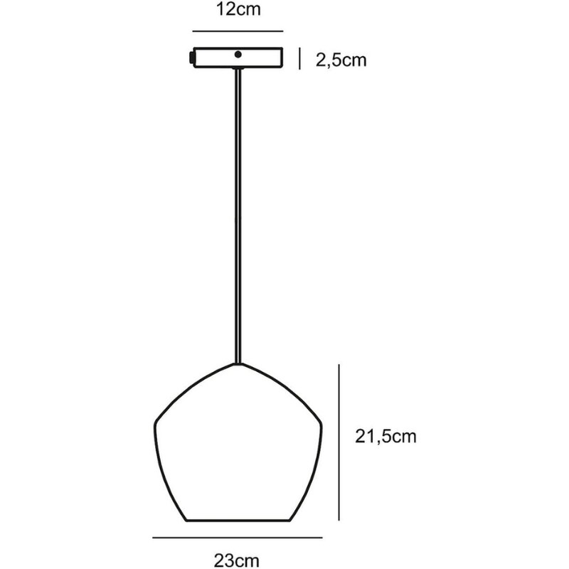 Nordlux Kouřově šedé skleněné závěsné světlo Orbiform 23 cm