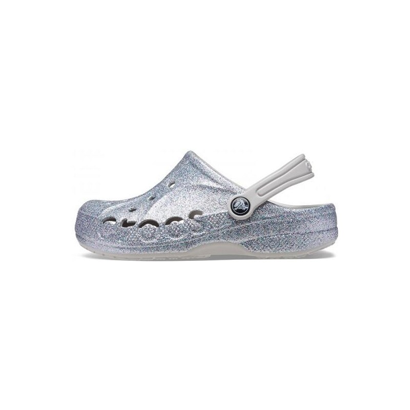 Dívčí kroksy (rekreační obuv) CROCS-Baya Glitter Clog T silver Velikost 27/28  - GLAMI.cz