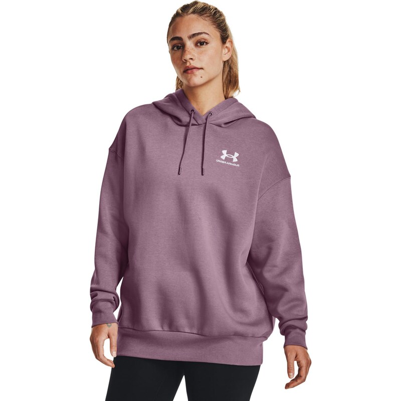 UNDER ARMOUR Essential Fleece OS Hoodie-PPL Velikost M