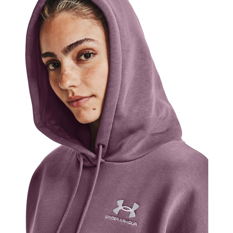 UNDER ARMOUR Essential Fleece OS Hoodie-PPL Velikost M