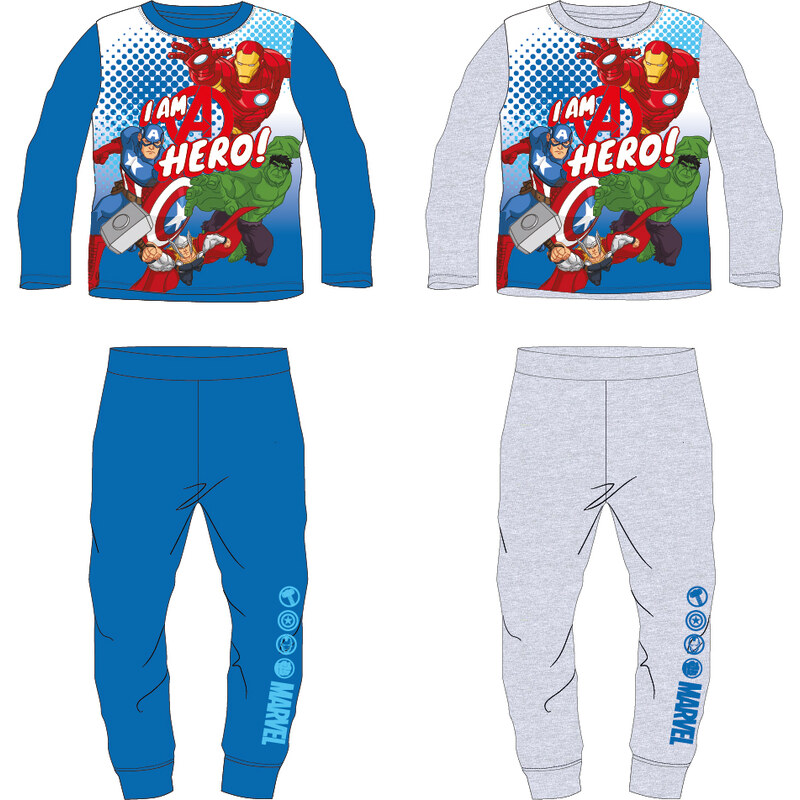 Avangers - licence Chlapecké pyžamo - Avengers 5204470, šedý