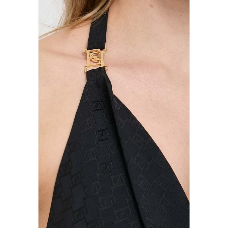 Šaty Elisabetta Franchi černá barva, maxi, AB57241E2