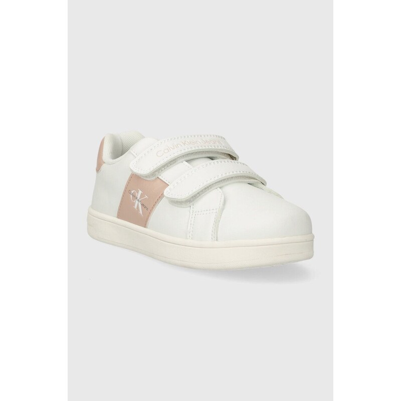 Dětské sneakers boty Calvin Klein Jeans bílá barva