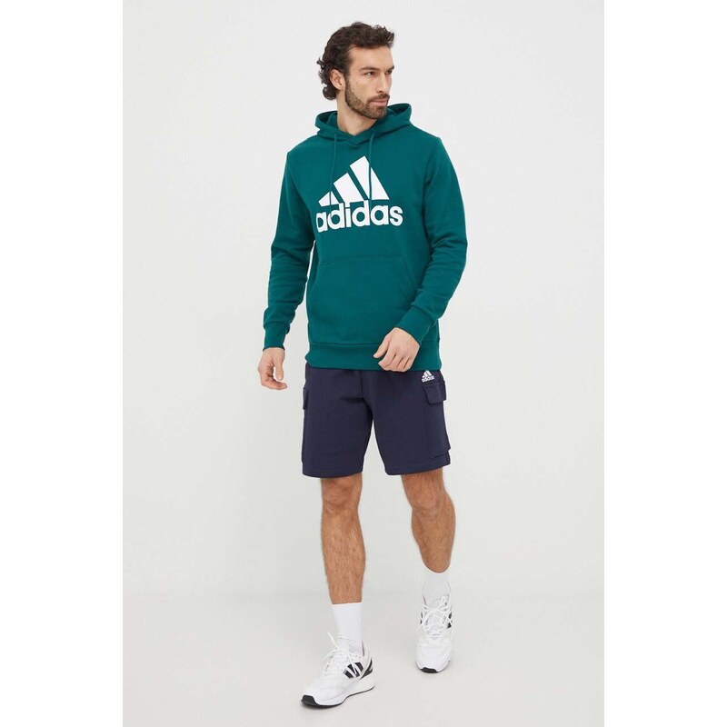 Bavlněné šortky adidas tmavomodrá barva, HA4339