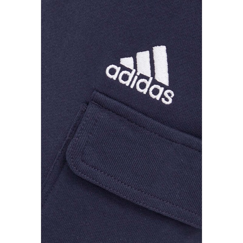 Bavlněné šortky adidas tmavomodrá barva, HA4339