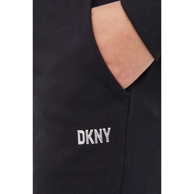 Tepláky Dkny černá barva, hladké, DP3P3406