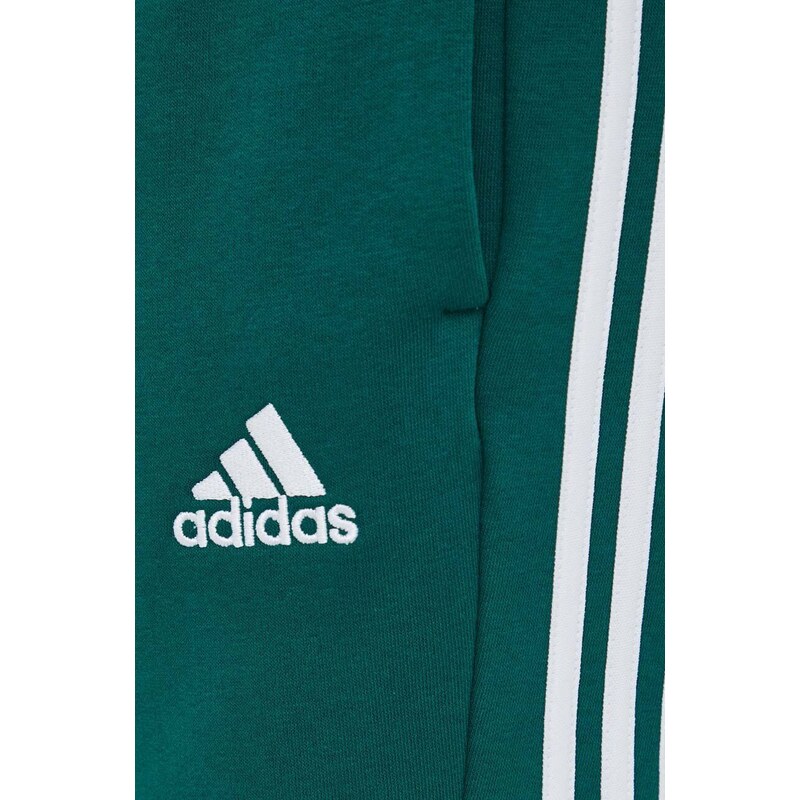 Tepláky adidas zelená barva, s aplikací, IN0342