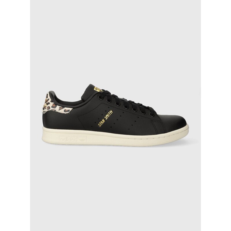 Kožené sneakers boty adidas Originals Stan Smith černá barva, IE4633