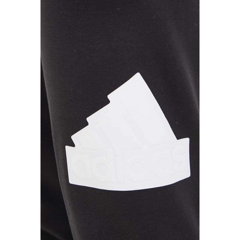 Tepláky adidas černá barva, s potiskem, IN3322