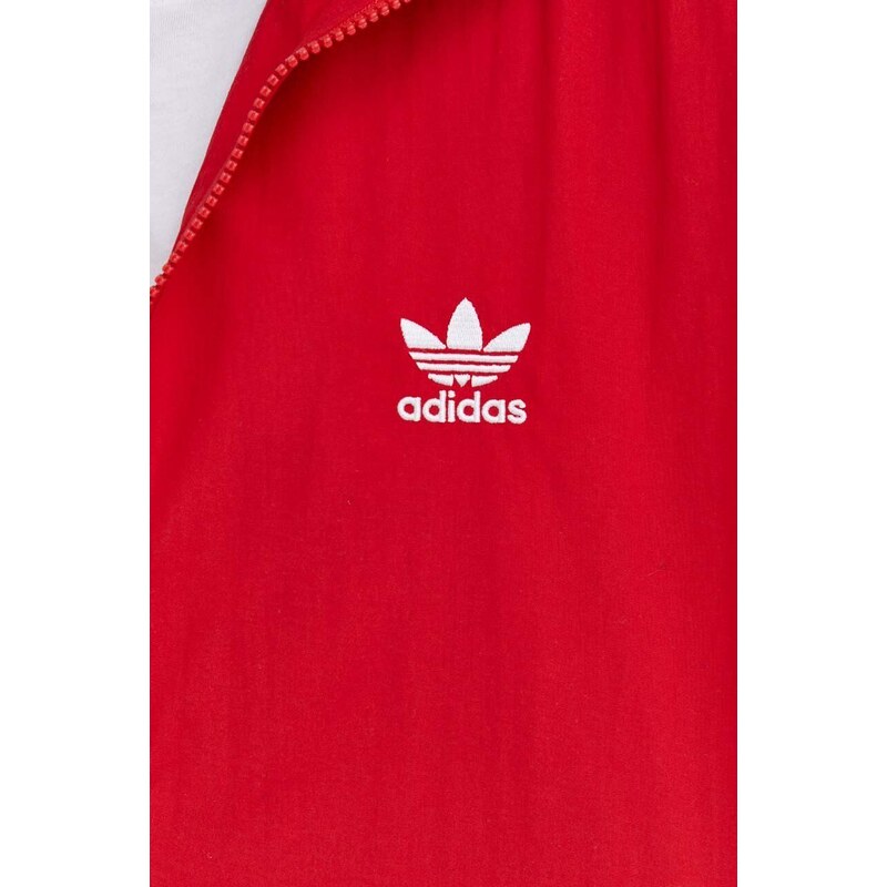 Mikina adidas Originals Adicolor Woven Firebird Track Top pánská, červená barva, vzorovaná, IT2495