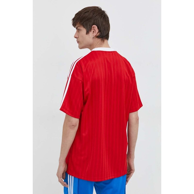 Tričko adidas Originals Adicolor Poly Tee červená barva, s potiskem, IM9458