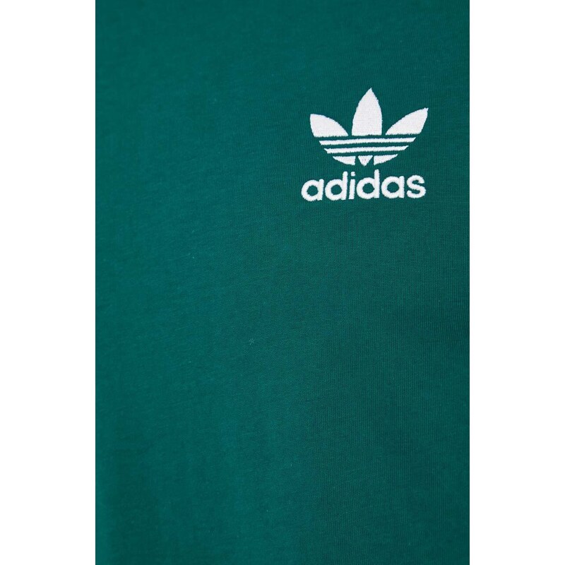 Bavlněné tričko adidas Originals 3-Stripes Tee zelená barva, s aplikací, IM9387