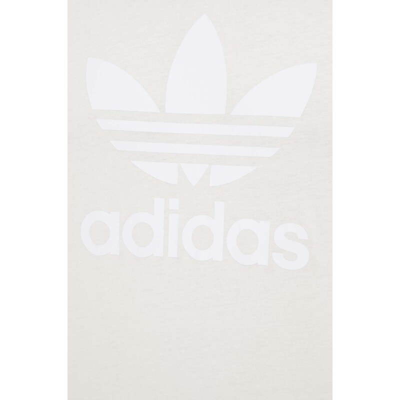 Bavlněné tričko adidas Originals Trefoil béžová barva, s potiskem, IU2367