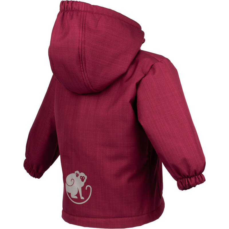 Dětská zimní softshellová bunda s beránkem Monkey Mum - Vínová karkulka