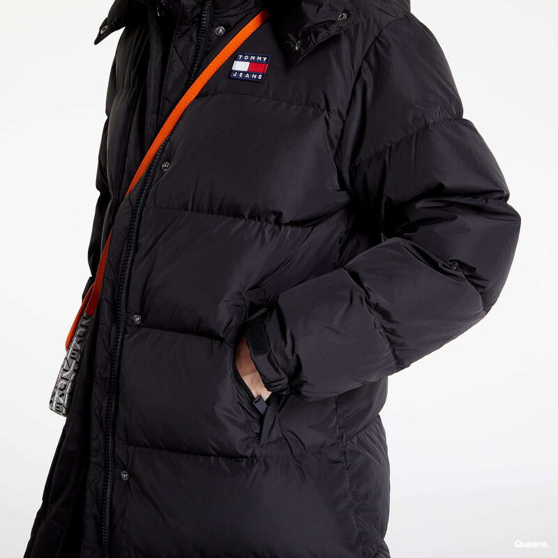 Tommy Hilfiger Dámská péřová bunda Tommy Jeans Alaska Winter Long Puffer Coat Black