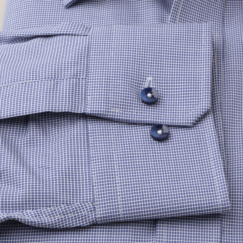 Willsoor Pánská klasická košile s jemným kostkovaným vzorem v tmavě modré barvě 16018