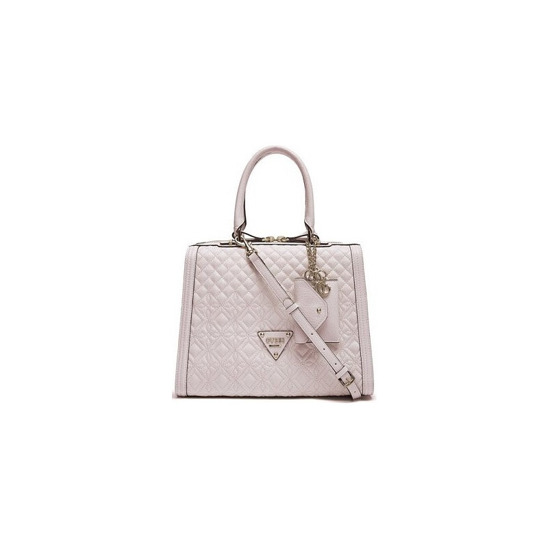 Guess Elegantní business kabelka Sunset Quilt Small Status Satchel růžová