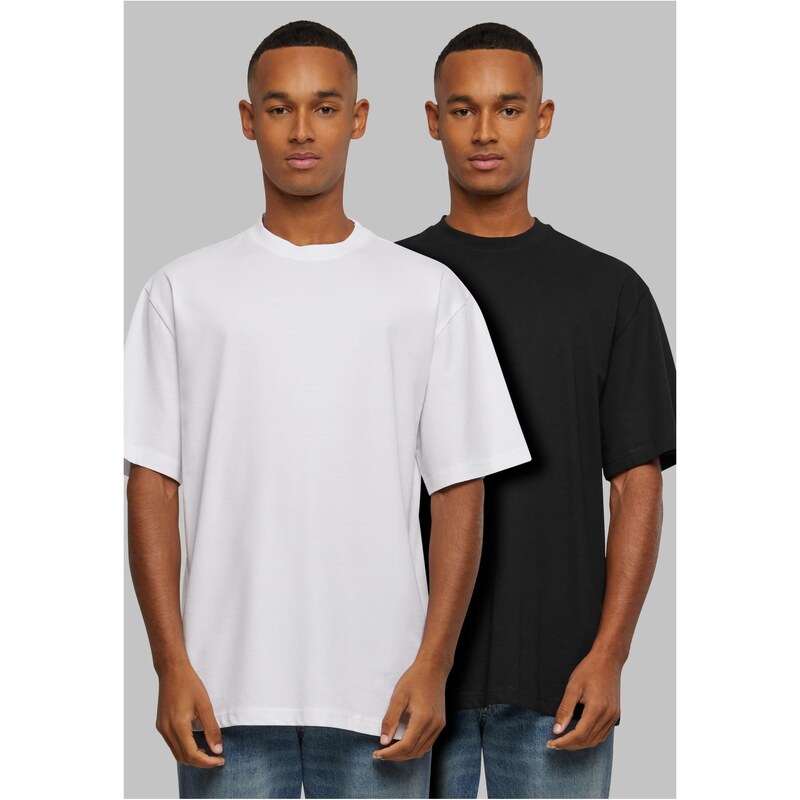 Urban Classics Pánské trička Tall 2-Pack bílá+černá