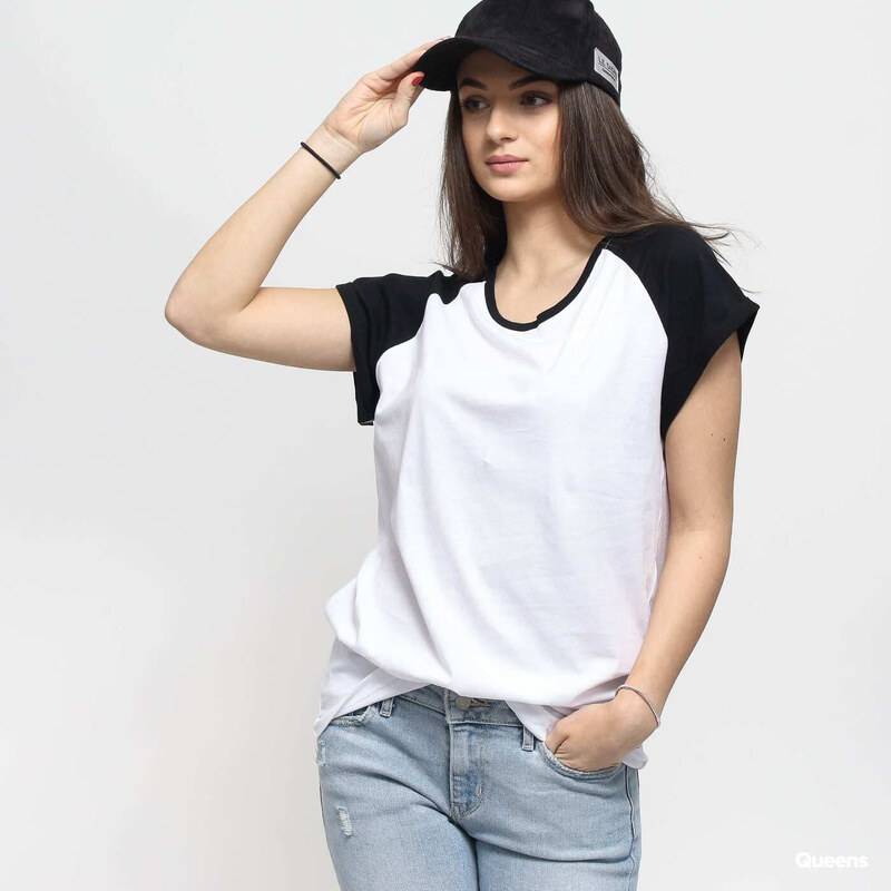 Dámské tričko Urban Classics Ladies Contrast Raglan Tee White/ Black