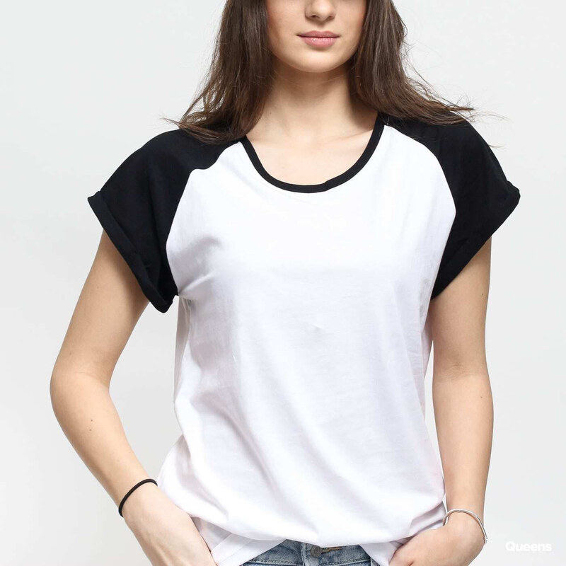 Dámské tričko Urban Classics Ladies Contrast Raglan Tee White/ Black