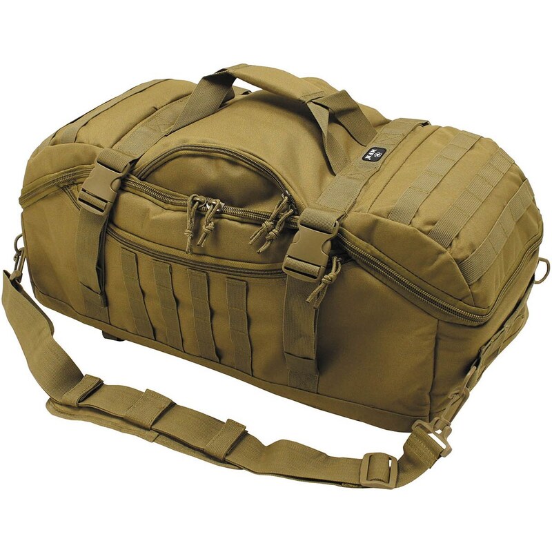 MFH Taška kombinovaná s batohem TRAVEL MOLLE 48l coyote