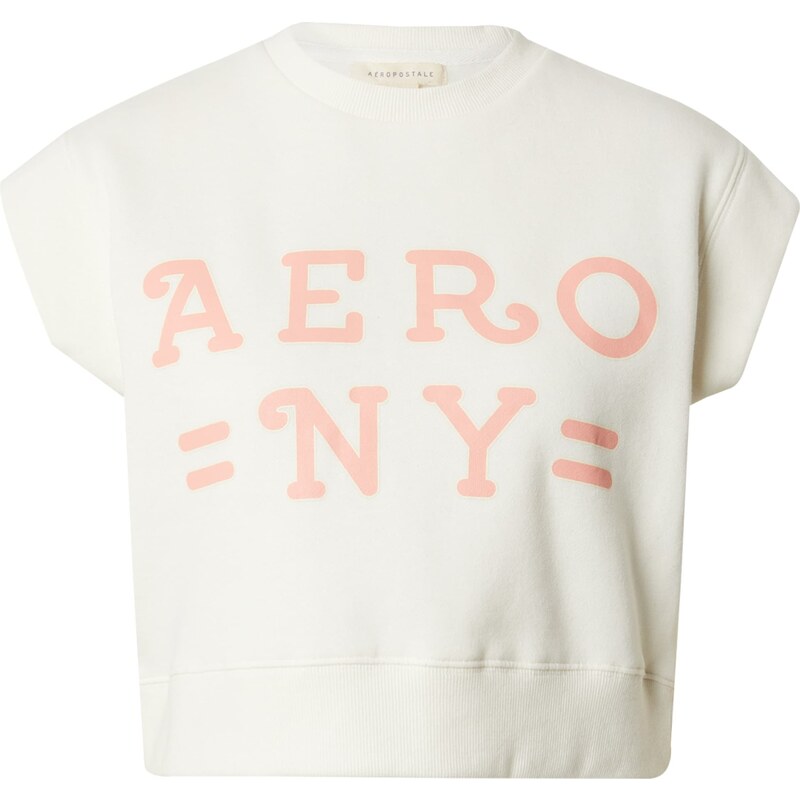 AÉROPOSTALE Tričko AERO NY meruňková / offwhite