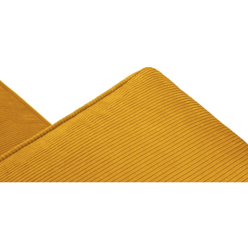 CXL by Christian Lacroix Hořčicově žlutá manšestrová rohová pohovka MICADONI Muse 310 cm, pravá