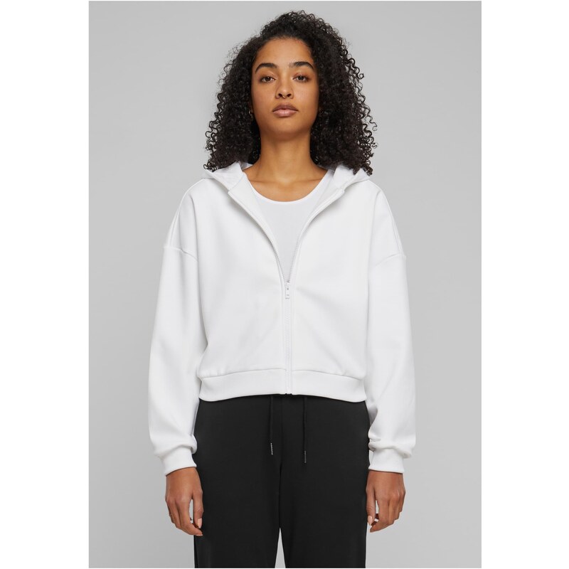 Urban Classics Dámská mMikina Cozy Short Zip bílá