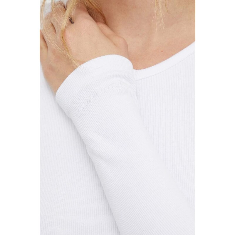 Tričko s dlouhým rukávem Remain bílá barva