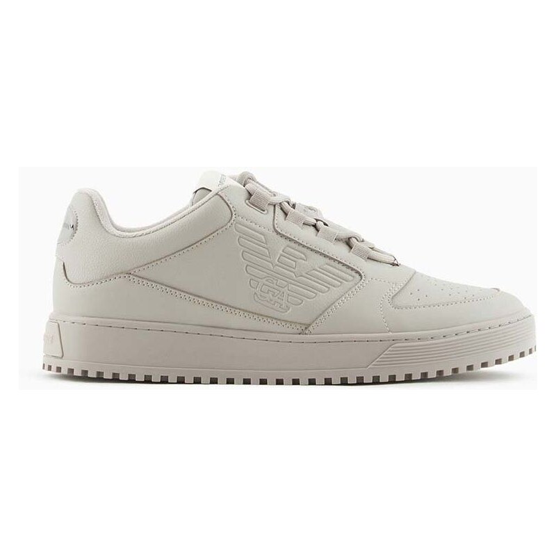 Kožené sneakers boty Emporio Armani béžová barva, X4X636 XR070 00426