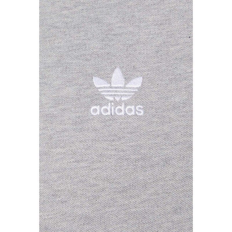 Bavlněné polo tričko adidas Originals Adicolor Classics 3-Stripes šedá barva, s aplikací, IL2502