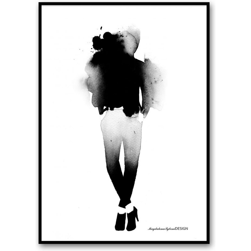 Magdalena Tyboni DESIGN Akvarelový plakát Fashion 50 x 70 cm