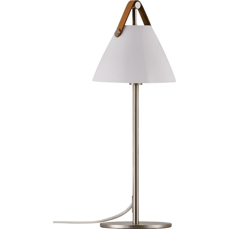 Nordlux Opálově bílá skleněná stolní lampa Strap