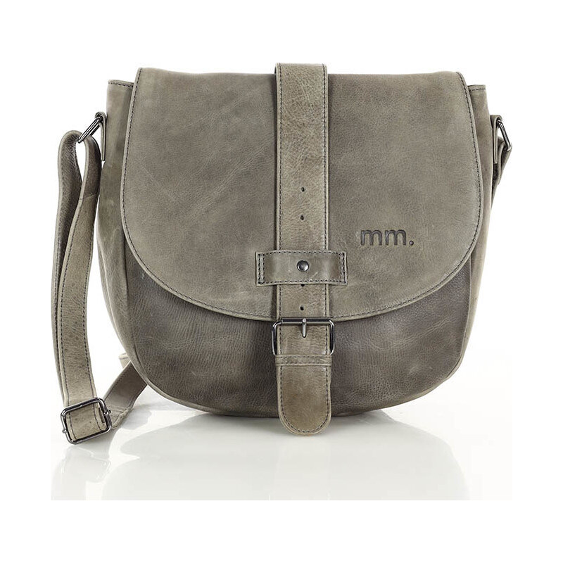 MARCO MAZZINI KHAKI VELKÁ CROSSBODY TAŠKA S KLOPOU