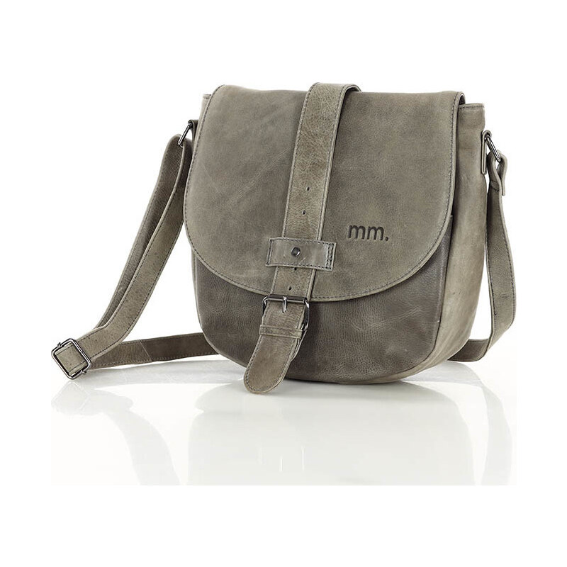 MARCO MAZZINI KHAKI VELKÁ CROSSBODY TAŠKA S KLOPOU