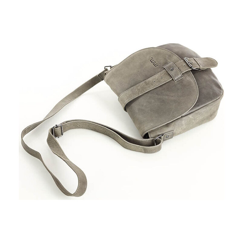 MARCO MAZZINI KHAKI VELKÁ CROSSBODY TAŠKA S KLOPOU