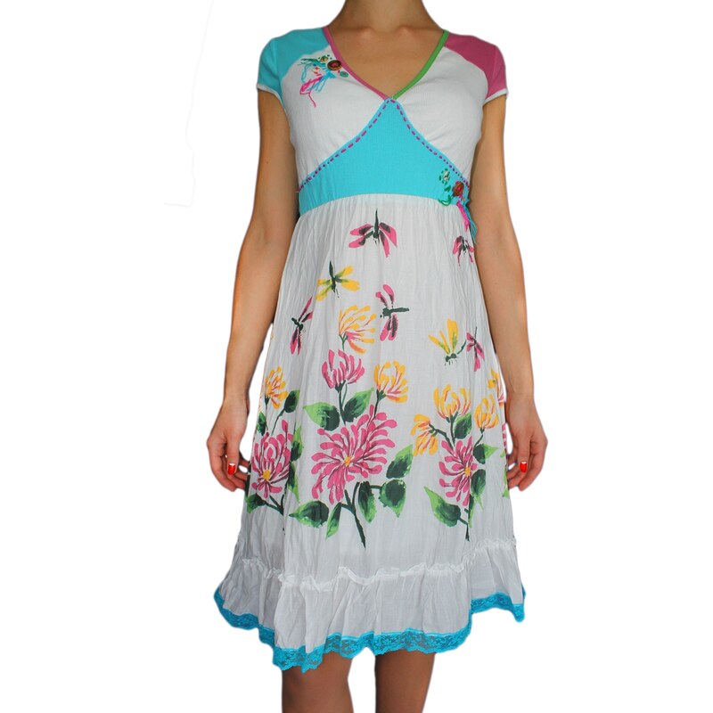 VesTem Hezké barevné letní šaty
