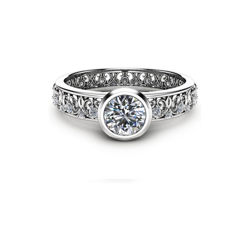 Originální prsten Sparkly Amarrisa, bílé zlato a brilianty
