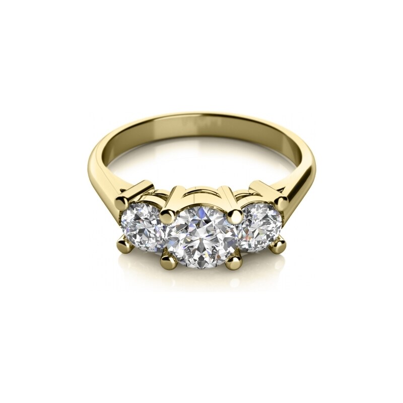 Zásnubní prsten Unique, bílé zlato se zirkony