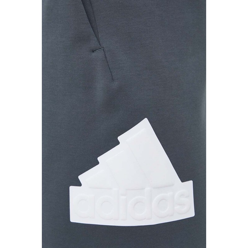 Kraťasy adidas pánské, šedá barva, IR9168