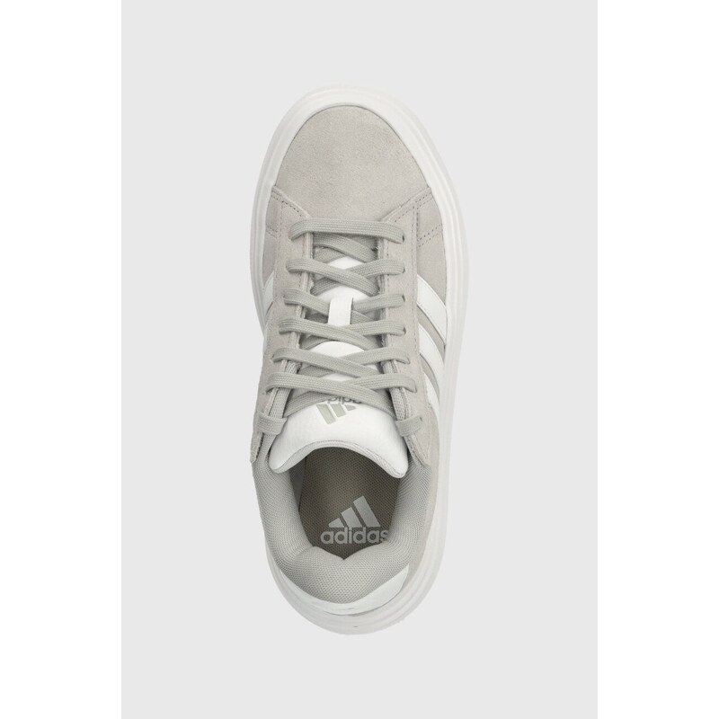 Kožené sneakers boty adidas GRAND COURT šedá barva, IE1103