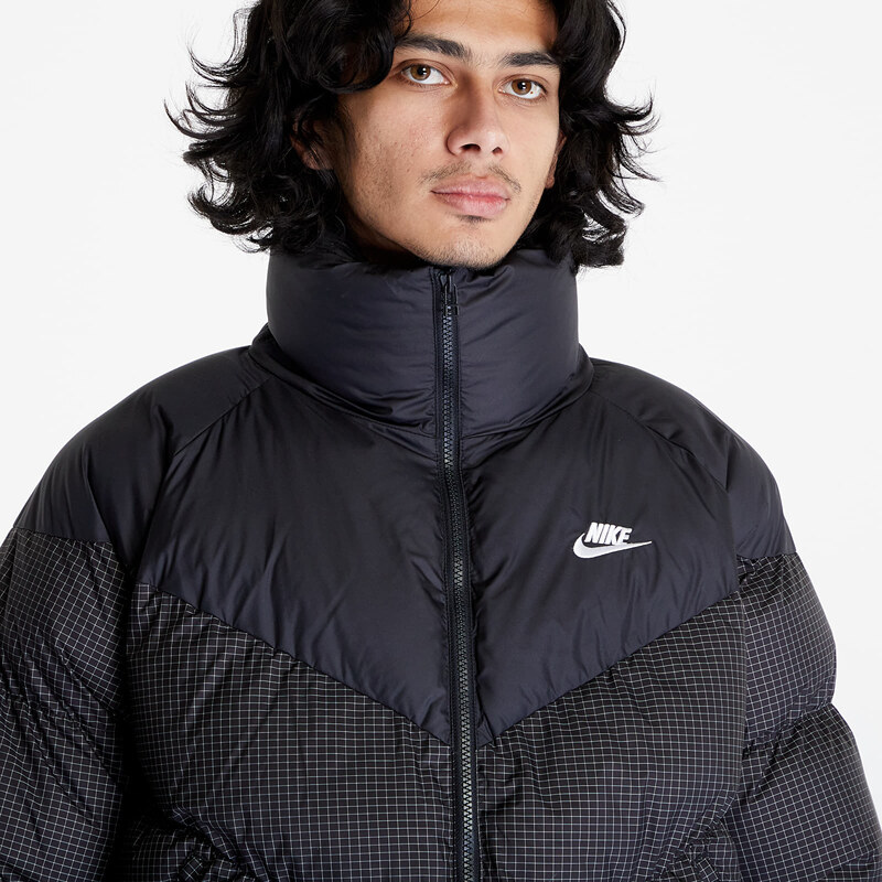 Pánská péřová bunda Nike Sportswear Windpuffer Women's Therma-FIT Loose Puffer Jacket Black/ White