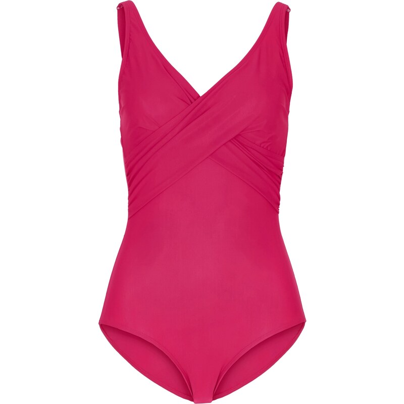 bonprix Stahovací jednodílné plavky, střední tvarovací funkce Pink