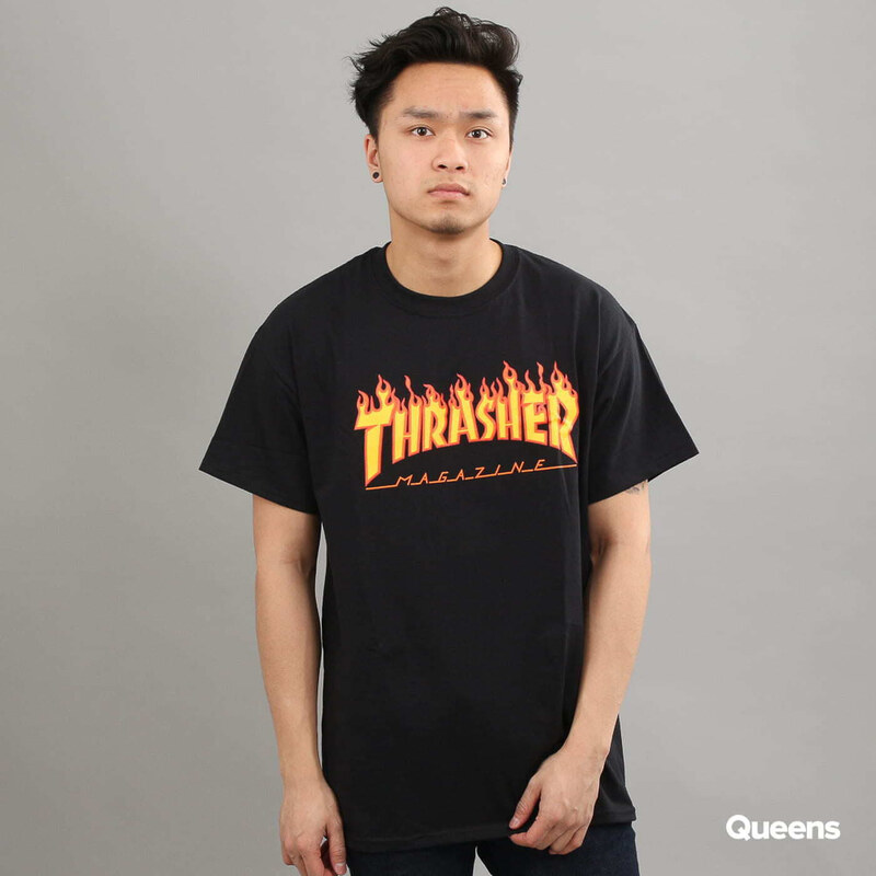 Pánské tričko Thrasher Flame Logo Black