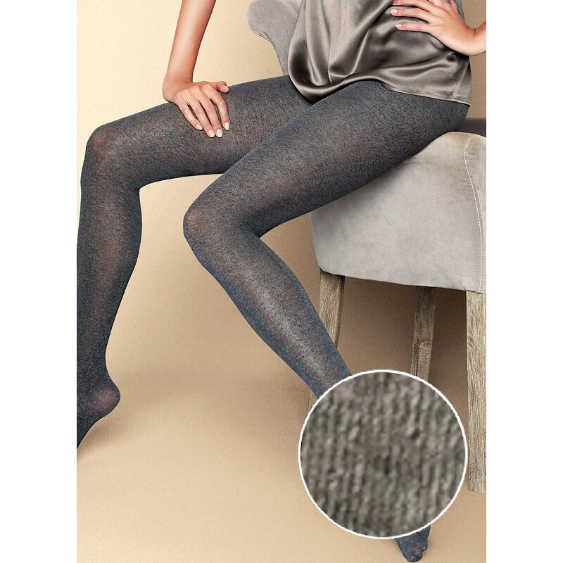 Teplé punčochové kalhoty Veneziana Lana Soft 100 den Černá 102792034