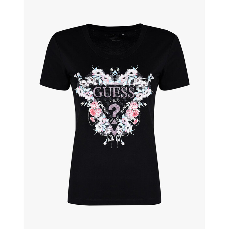 GUESS RN FLOWERS TRIANGLE TEE TRIČKO DÁMSKÉ